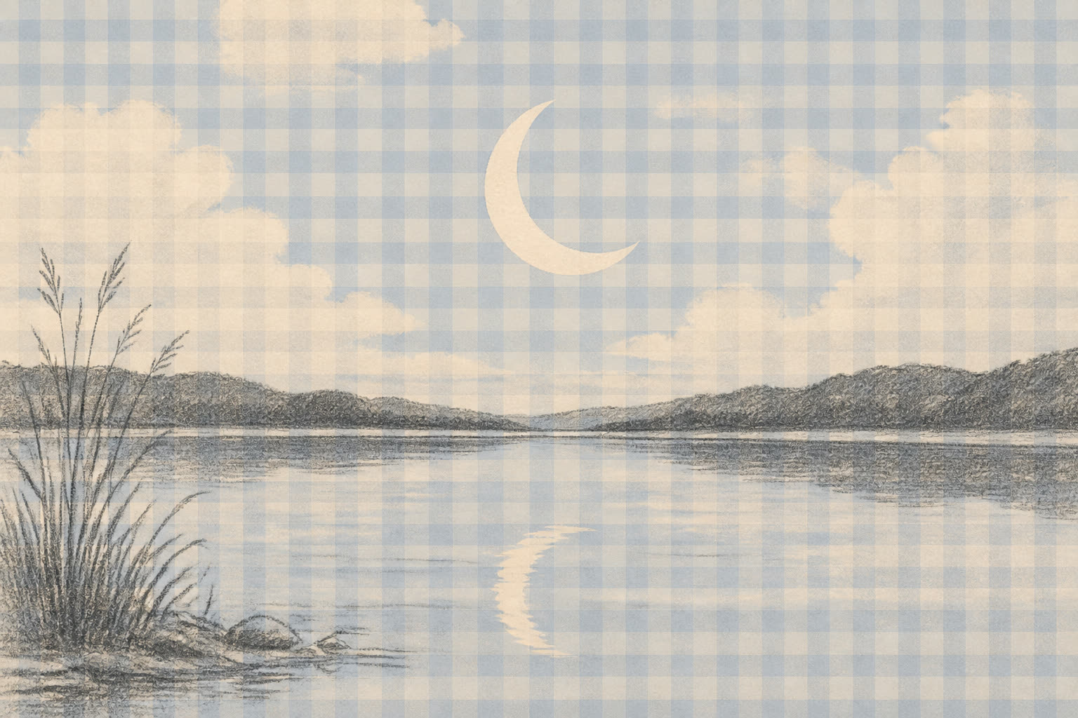 Soft illustration of a resting figure and a quiet mind